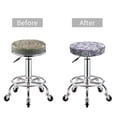 thumbnail image 3 of Uemuo Lavender Flowers Pattern Round Bar Stool Seat Covers Washable Stool Cushion Slipcover Elastic Bar Chair Covers-14 inch, 3 of 7