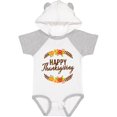 thumbnail image 3 of Inktastic Happy Thanksgiving with Fall Floral Boys or Girls Baby Bodysuit, 3 of 5