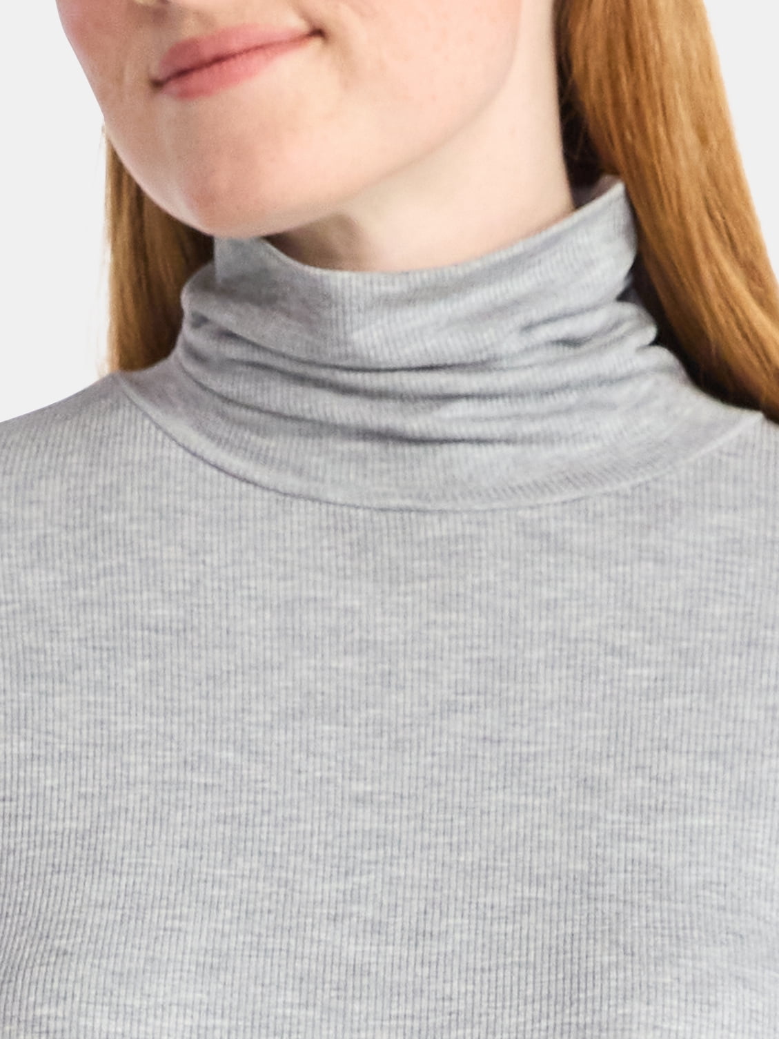 Time and Tru Women's Ribbed Turtleneck with Long Sleeves, Sizes XS-XXXL