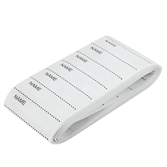 AUQ 200Pcs Name Labels,Washable White Woven Custom Clothing Writable Tags Sew or Iron on Labels for Daycare and School
