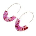 thumbnail image 2 of Qarigey 1 par de aretes de estilo simple con estampado de leopardo en forma de U para niñas adolescentes Ropa, zapatos y accesorios Miscelánea Púrpura claro Qarigey AP010170-06, 2 of 6