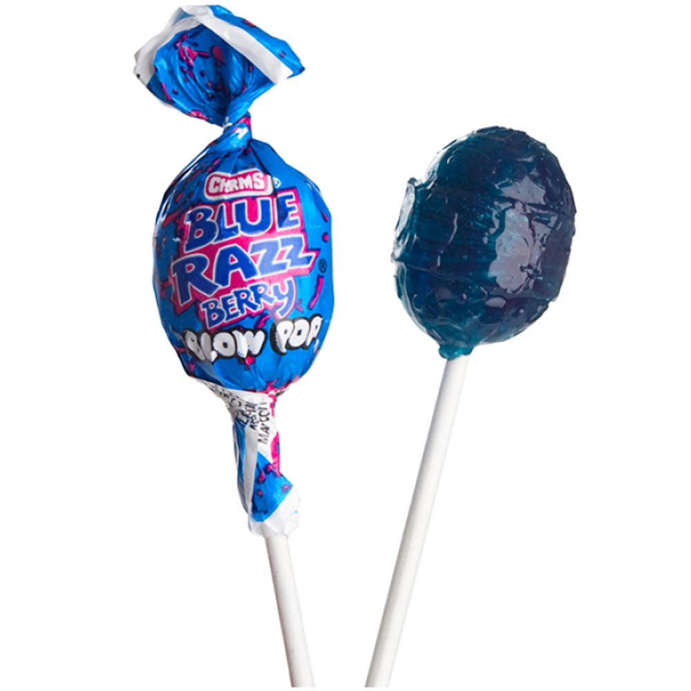 20 Pc Charms Blue Razzberry Raspberry Blow Pops Lollipop Sucker