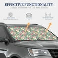thumbnail image 4 of Xecao Rose Flowers for Foldable Car Sun Shades (2-Pack) offer sun protection with an easy-fold design for convenient windshield shading., 4 of 7