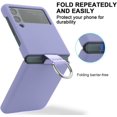thumbnail image 2 of Compatible with Samsung Galaxy Z Flip 4 5G Case Shockproof Silicone Soft Cover for Girls Women -Purple, 2 of 6