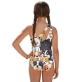 thumbnail image 2 of Whosucclay Dogs Pattern Design Girls Swimsuit, Removable Bra Girls One Piece Swimsuit for Teens, Quick Dry, 15-16 Years Old, 2 of 12