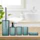 thumbnail image 5 of Juego de 5 accesorios de baño, jabonera, cepillo de inodoro, regalo moderno, práctico y fácil de usar. Morandi Azul, 5 of 8