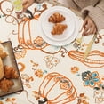 thumbnail image 6 of Fall Thanksgiving Pumpkin Paisley Tablecloth,Thanksgiving Orange Brown Table Cloths 60 x 84 for Harvest Festival Decor,Perfect for Kitchen Dinner, Restaurant ,Outdoor Holiday Picnic Table Cover, 6 of 6