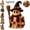 Y5-Lighted-A, variant on Patchwork Ghost Rustic Halloween Figurine Woven Ghost Decor Halloween Vintage Decor Nostalgic Halloween Decor Halloween Pumpkin Decor Indoor Shelf Ornament,Without light-D