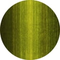 thumbnail image 1 of Ahgly Company Indoor Round Abstract Yellow Contemporary Area Rugs, 5' Round, 1 of 4