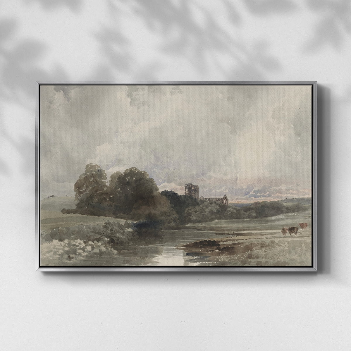 Vintage Landscape-XXXIX By Wexford Home Framed in Silver Wood Gallery Wrapped Canvas 17 in. x 25 in.