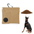 thumbnail image 2 of Dog Treat Pouch,Portable Dog Training Treat Bag | Leakproof Clip-On Design with Built-In Waste Bag Dispenser | Auto Closing Dog Walking Bag for Puppy Travel or Outdoor Use,Khaki, 2 of 9
