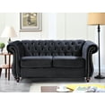 thumbnail image 4 of Uspridefurniture Fender 2Pcs Living Room Set,Black Velvet, 4 of 5