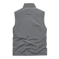 thumbnail image 3 of ZQUUVOU Men's Thin Sports Multi-Bag Casual Quick-Drying Loose Vest Gentleman Soft Mountaineering Tooling Outdoor Vest Jackets Clothes Gray, 3 of 3