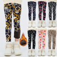 thumbnail image 2 of Pantalones de terciopelo con estampado de estrellas para niñas, mallas cálidas gruesas, para otoño e invierno, 4-13 años, 2 of 4