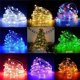 thumbnail image 2 of Nueva cadena de luces LED USB de 5 m y 10 m, guirnalda de hadas de alambre plateado de cobre para bodas, Año Nuevo, árbol de Navidad, decoración navideña, 2 of 4