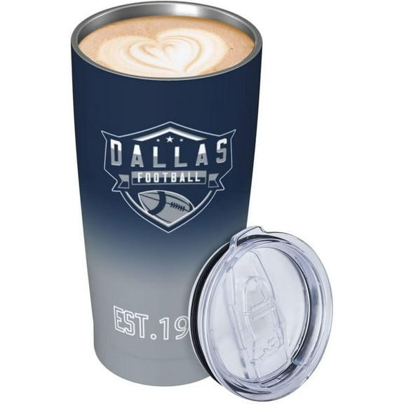 Dallas Car Cup EST 1960 Tumblers 20oz Straight Skinny Sports Travel Coffee Mug, Stainless Steel, Insulated,Classic Collection Gifts for Men Women Fans.