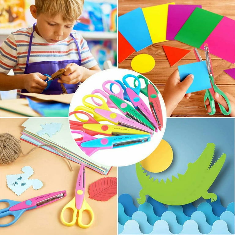 Safety Scissors Wavy Pattern Paper Cutter DIY Handmade Tools Paper Craft  Kawaii Card Photo Scissors Kids Gifts Office Supplies - AliExpress