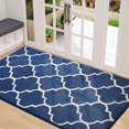 thumbnail image 1 of XICEN Tapis de Porte Intérieur, 35x59, Antidérapant Absorbant Résistant à la Saleté Tapis d'Entrée, Lavable à la Machine Profil Bas Tapis de Sol Intérieur Tapis de Porte pour Entrée, Treillis Bleu Marine, 1 of 6
