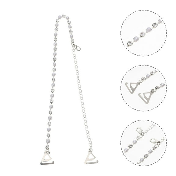 LEORX 1 Pair Lingerie Shoulder Straps Imitation Rhinestone For Women