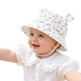 thumbnail image 2 of NIEWTR (UPF50+) Baby Toddler Sun Hat - Girls Bucket Hat Wide Brim Adjustable Summer Beach Hat for Kids Boys Girls 0-8 T(A-Rose Gold,3-12 Months), 2 of 6