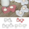 thumbnail image 2 of 2Pcs Heart Candle Base Molds for Making Tealight Holder Candle Holder Home Decorations, Heart Tealight Holder Molds, 2 of 4