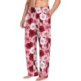 thumbnail image 3 of Mens Pajama Pants - Soft Sleep & Lounge Pants for Men, Rose Cuteness Casual PJ Bottoms Pants with Pockets, 3 of 5