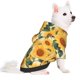 thumbnail image 2 of Fotbe Green Leaf Sunflower Sudadera con Estampado para Perros Pequeños – Suéter con Capucha para Mascotas, Tela Suave de Forro Polar con Bolsillo-Large, 2 of 7