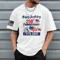 thumbnail image 2 of Akiihool Mens 250th Anniversary T Shirts Men's Muscle Slim Henley Shirts Crewneck Longline T-Shirt Gym Workout Athletic Shirt Tees with Button(Red,XL), 2 of 6