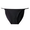 thumbnail image 2 of Gibobby Ropa interior termica Mujeres Casual Sexy Color sólido Multicolor Cómodo Mujer Cintura Calzoncillos Bragas(Negro，Talla única), 2 of 4