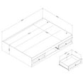 thumbnail image 4 of South Shore Bloom, Bohemian Harmony Twin Mates Bed with 3 Drawers, White and Faux Printed Rattan, 4 of 11