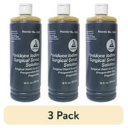 (3 pack) Dynarex Povidone Iodine Surgical Scrub Solution, 16 Fluid Ounces Each - 1 Pack