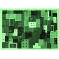 thumbnail image 1 of Ahgly Company Indoor Rectangle Abstract Emerald Green Contemporary Area Rugs, 2' x 3', 1 of 4