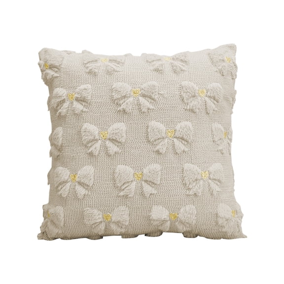 Beige Heart Shaped Faux Wool Pillow Cover 45X45Cm Valentine Decoration Soft For Sofa