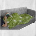 thumbnail image 6 of Dragonfly Soft Flannel Fleece Throw Blanket, Sketch Style Dandelion Flower Petals Spring Beauty Nature Blossom Image, Cozy Plush for Indoor and Outdoor Use, 50" x 60", Lime Green Cream, by Ambesonne, 6 of 6