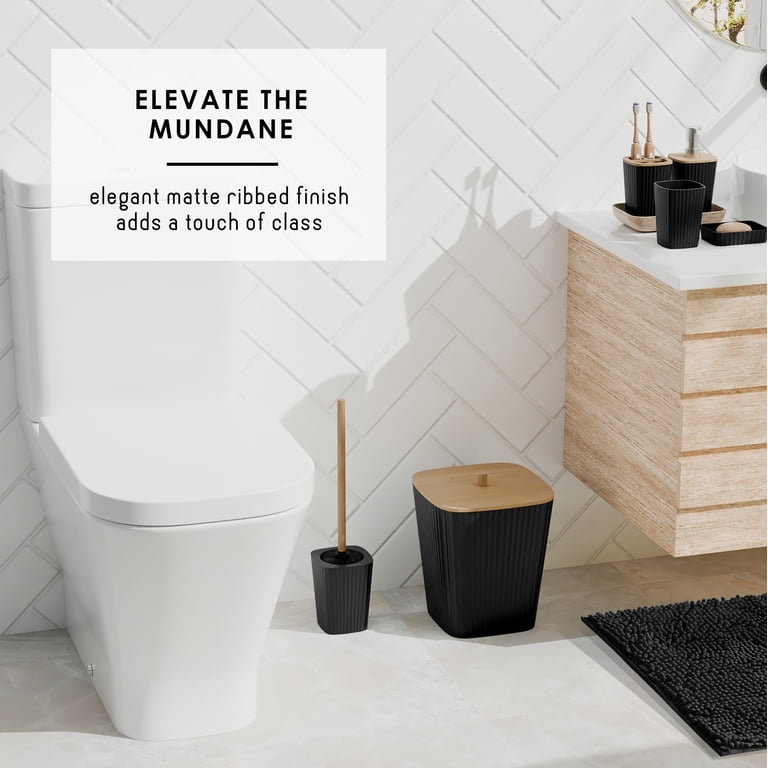 Hearth & Harbor 22 Piece Bamboo Bathroom Set includes shower