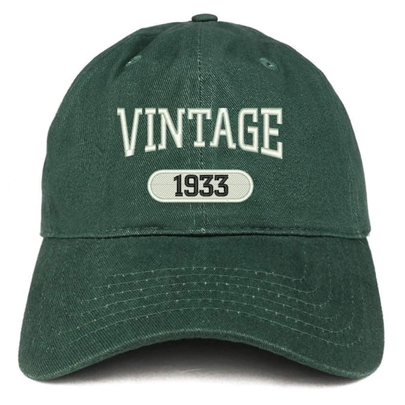 Trendy Apparel Shop Vintage 1933 Embroidered 85th Birthday Relaxed Fitting Cotton Cap