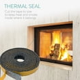 thumbnail image 2 of 2.5M 18x3mm Wide Black Flat Stove Rope Self Adhesive Glass Seal Stove Fire Rope, 2 of 9