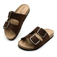thumbnail image 6 of Women's Faux Suede Double Buckle Sandals, Cork Footbed, 6 of 6