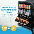 thumbnail image 4 of Newair 24" Wine and Beverage Refrigerator, 24 Bottles & 100 Cans, Dual Temperature Zone, Double-Layer Tempered Glass Door, Black Stainless Steel, 4 of 20