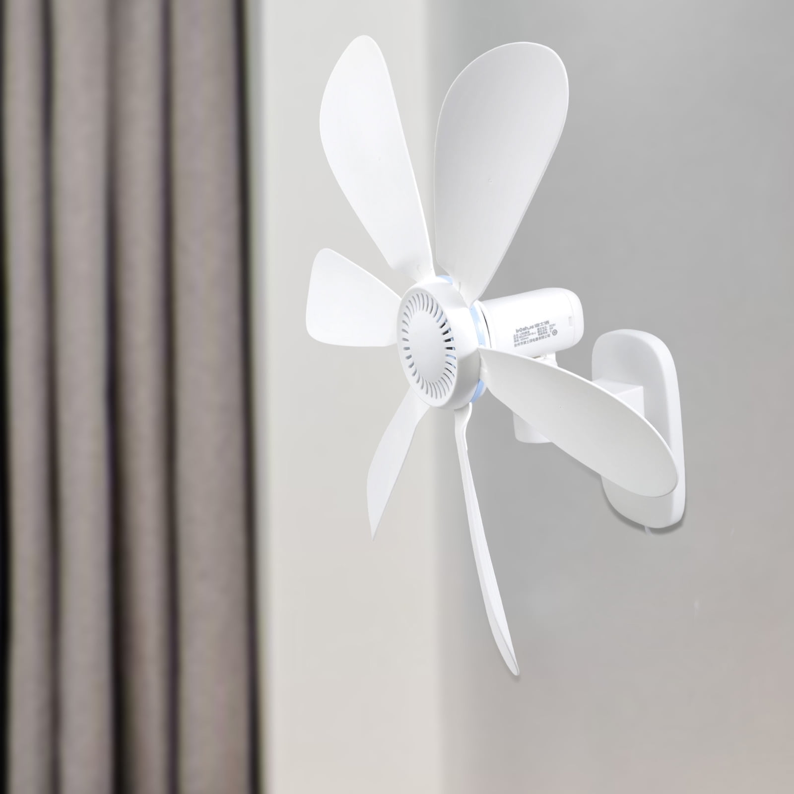 Remote Control Wall Mount Fan 5V USB Power 8H Timer Function Space Saving 4 Adjustable Speed For Kitchen Office