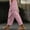 Pink, variant on Cotton Pants Women Pants Pleated Casual Pants Leggings Cropped Pink Loose Trouser Jeans for Women,M