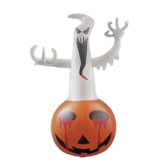 2025 For Halloween Decorations Inflatable Ghost Pumpkin Outdoor Terror Scary Props Led Blow Up Ghost On Pumpkin Garden Supplies
