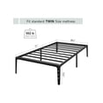 thumbnail image 2 of 14-pulgada tamaño individual/tamaño completo/queen size matte negra metal platform marco de cama - wrought rod design, no box spring required, fácil montaje, under-cama almacenamiento, 2 of 9