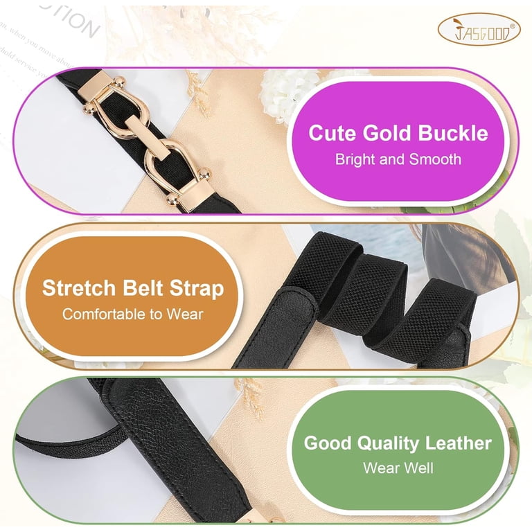 Women Stretchy Waist Belt Retro Elastic Skinny Belt for  display picture 3