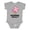 AC-Heather Grey, variant on Pickleball Princess Quote Girls Baby Bodysuit