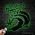 thumbnail image 4 of Handmadetneonsign Custom Beach Surfing Metal Wall Art LED Light - Personalized Surfer Name Sign Home, 4 of 5