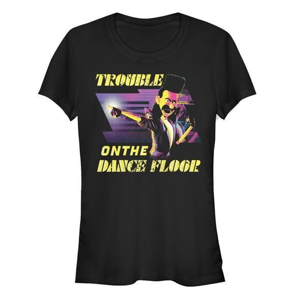 Junior's Despicable Me 3 Balthazar Trouble Dance Floor Graphic Tee Black Medium