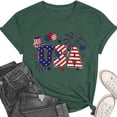 thumbnail image 5 of American Flag Shirts Women 4th of July Graphic Tees Patriotic T-Shirts USA Flag Star Stripe Tops, 5 of 6