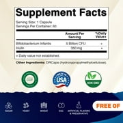 Vitamatic Bifidobacterium Infantis - 5 Billion per DR Capsule - 60 Count - Digestive Support - Made with Prebiotic Inulin Fiber