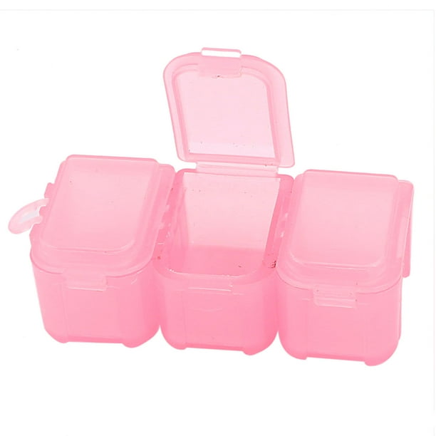 Unique Bargains Plastic 3 Compartments Travel Box Holder Storage Case